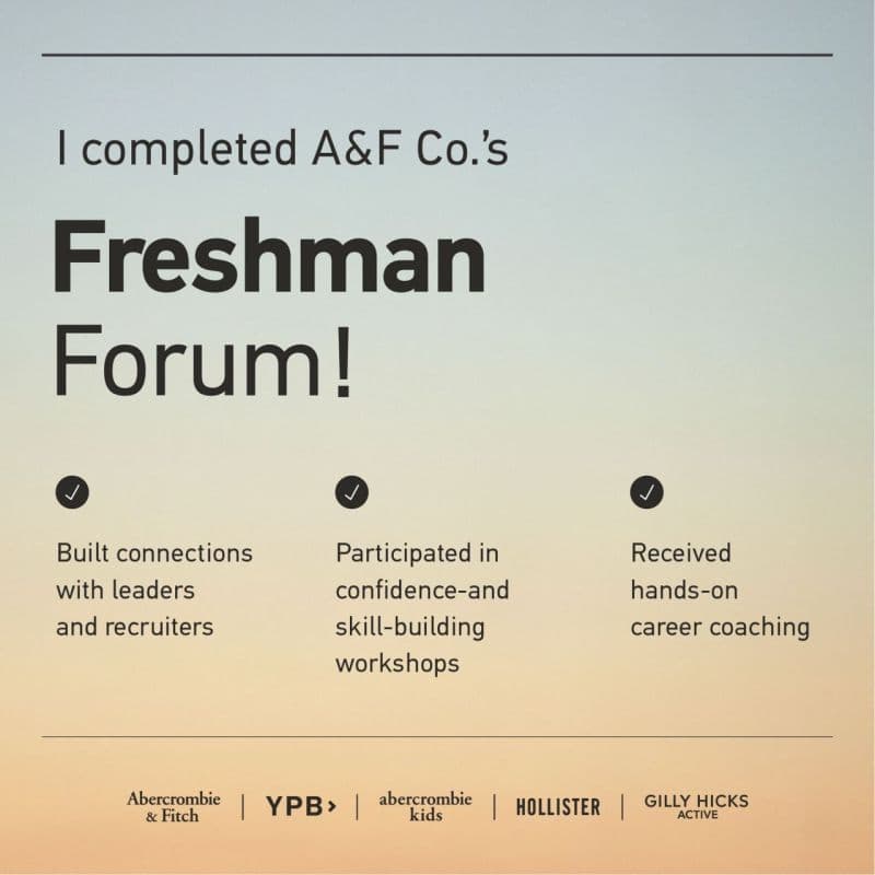 Freshman Forum completion